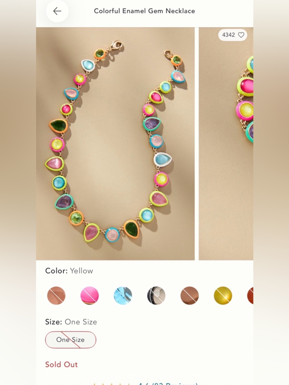 Anthropologie name gem necklace - Picture 3 of 3